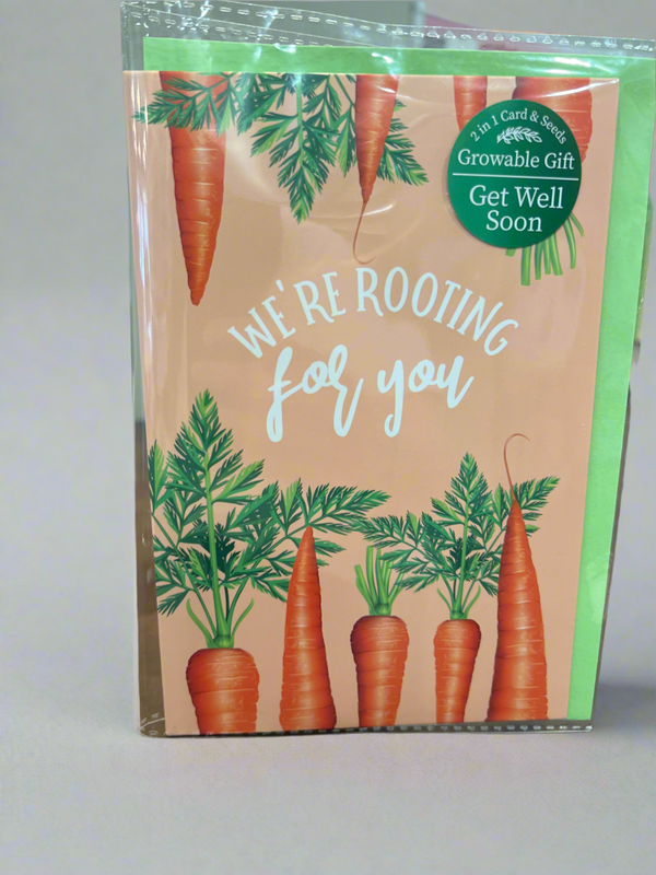 Greeting Card We’re Rooting for you- Carrot Seeds