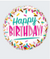 18” Birthday Sprinkles Mylar Balloon