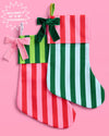Striped Stocking Set, 2pc