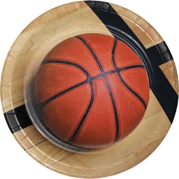 Basketball Dinner Plates, 8pk