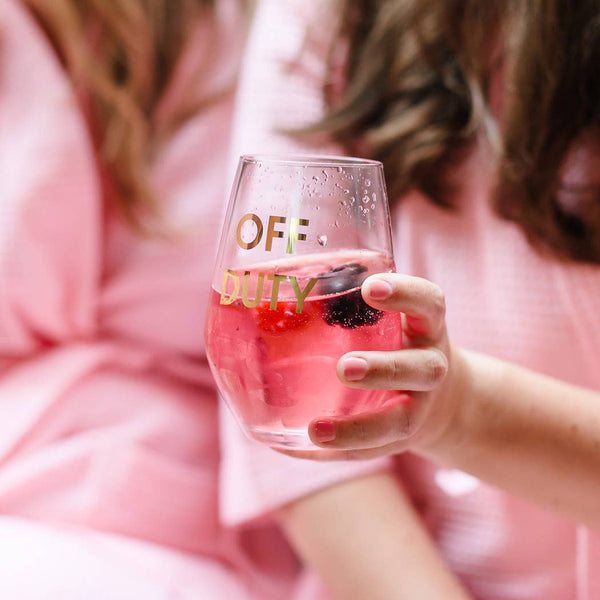 Off Duty Stemless Wine Glass