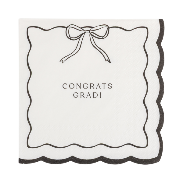 Bow Congrats Cocktail Napkin Set, 24pk