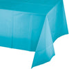 Bermuda Blue Plastic Tablecloth, 1pk