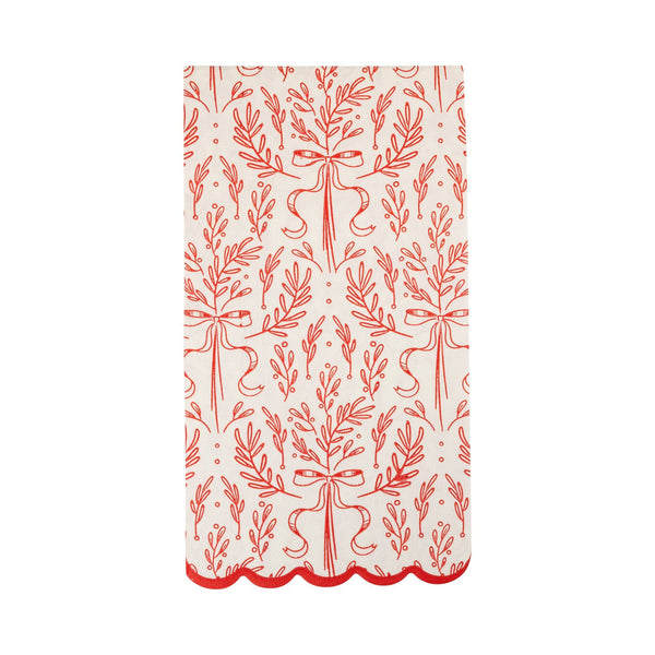 Red Bough Pattern Dinner Napkin- 24pk