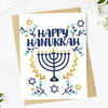 "Happy Hanukkah" Star of David Greeting Card