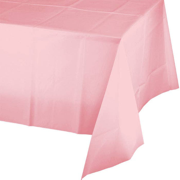 Classic Pink Plastic Tablecloth, 1pk