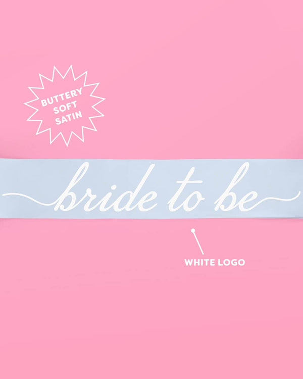 Something Blue Satin Sash