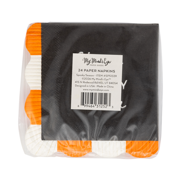 Happy Spooky Season Fringed Napkins, 24pk