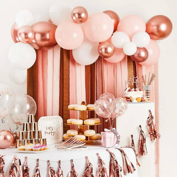 Rose Gold Metallic Balloon & Streamer Kit