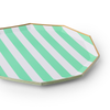 Fresh Mint Signature Cabana Stripe Dinner Plates, 8pk