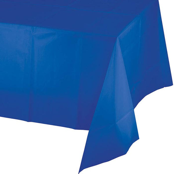 Cobalt Blue Plastic Tablecloth, 1pk