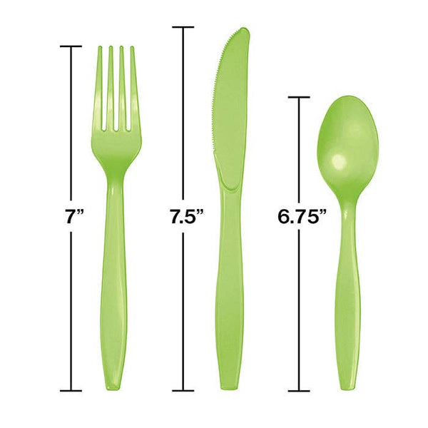 Fresh Lime Assorted Plastic Cutlery, 24pk