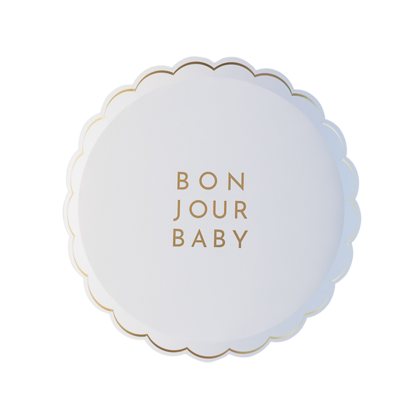 Bonjour Baby Blanc White Dessert Plates, 8pk