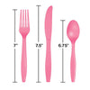 Candy Pink Assorted Plastic Cutlery, 24pk