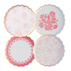 Petal Pink Elegant Floral Dessert Plates, 8pk