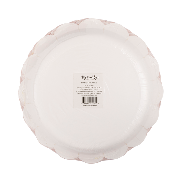 Santa Icons Dinner Plate- 8pk