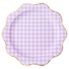 Elegant Le Lilac Gingham Dinner Plates, 8pk