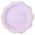 Elegant Le Lilac Gingham Dinner Plates, 8pk