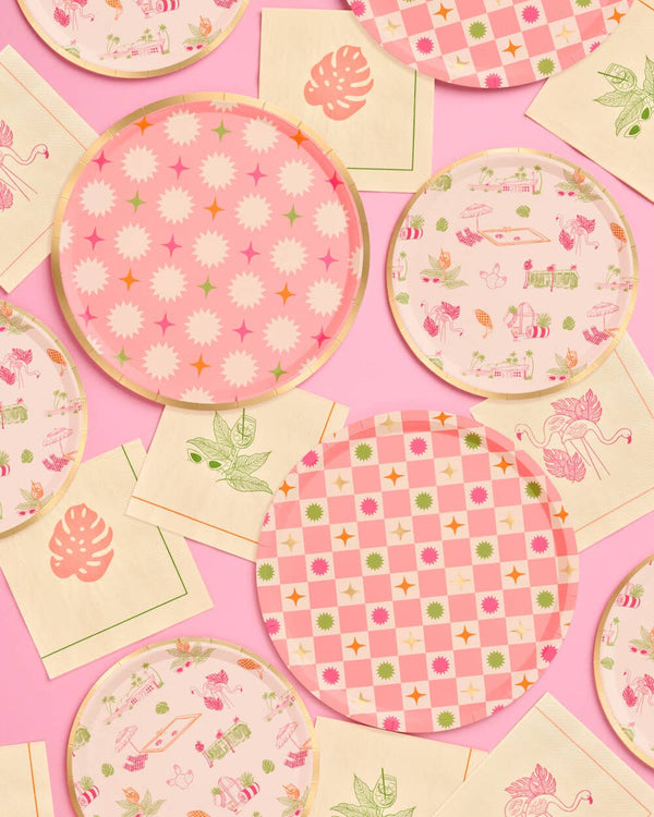 Palm Royale Dinner & Dessert plates, 16 of each