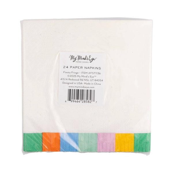 Fiesta Fringed Cocktail Napkin, 24pk