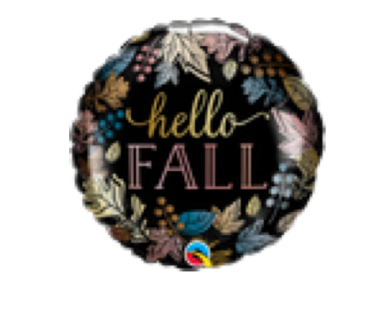 18”Hello Fall Mylar Balloon