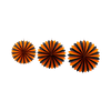 Orange and Black Large Tissue Fans, 3pk