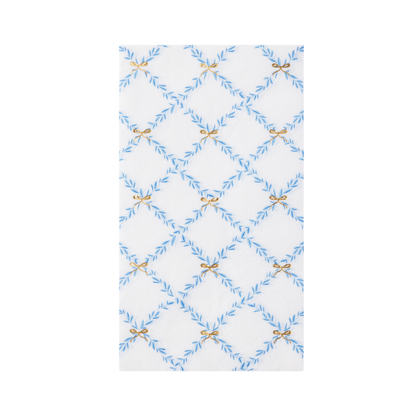 Sky Blue Trellis Dinner Napkins, 20pk
