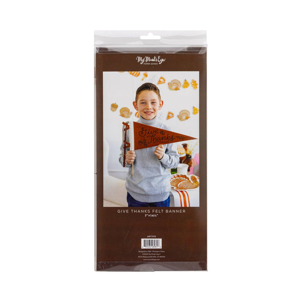 Acorns Give Thanks Felt Pennant