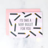 Greeting Card Nerf Bullet