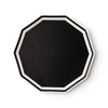 Black & White Decagon Dinner Plates, 8pk