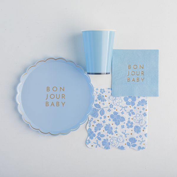 Bonjour Baby Sky Blue Dessert Plates, 8pk