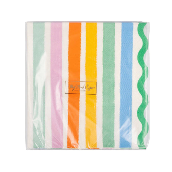 Fiesta Striped Cocktail Napkin, 24pk
