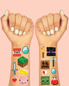 Pixel Minecraft Temporary Tattoos, 74ct