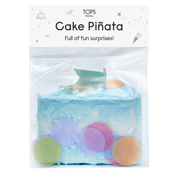 Mini 4" Tabletop Piñata - Cake Slice in Party Bag