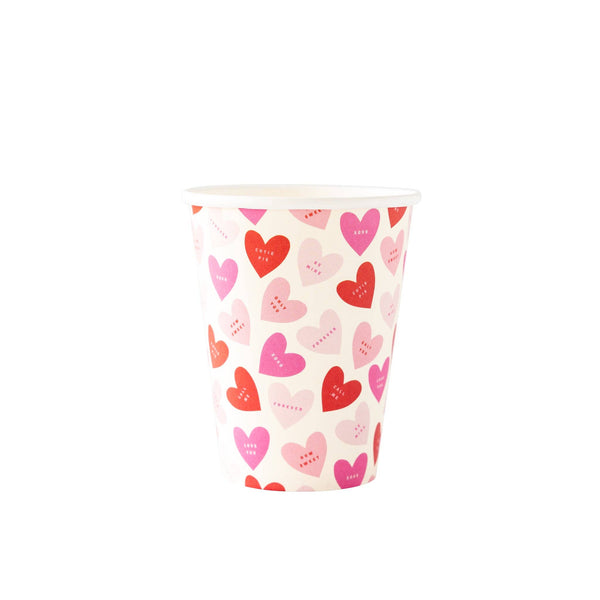 Hearts Paper Cups, 8pk