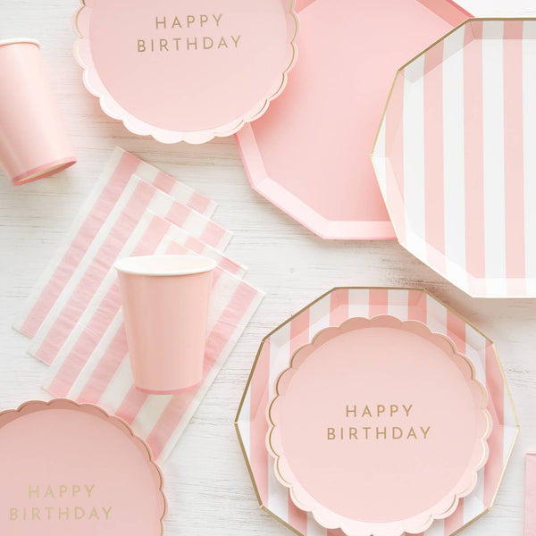 Petal Pink Cabana Stripe Dinner Napkins, 20pk