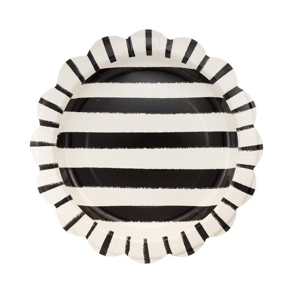 Halloween Sketchy Stripes Dinner Plates, 8pk