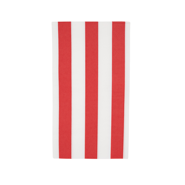 Cherry Red Cabana Stripe Dinner Napkins, 20pk