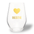 Bestie Stemless Wine Glass
