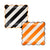 Orange & Black Striped 10" Paper Plate Set, 8pk