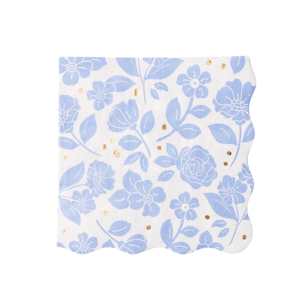 Blue Belle Elegant Floral Dinner Napkins, 20pk