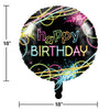 Glow Party Mylar Balloons, 1pk