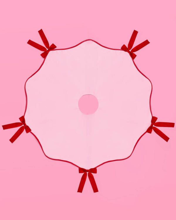 Pretty in Pink Christmas Tree Skirt