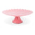 13" Scalloped Daisy Cake Stand - Salmon Rose