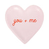 Conversation Heart Shaped Dessert Plate Set, 8pk