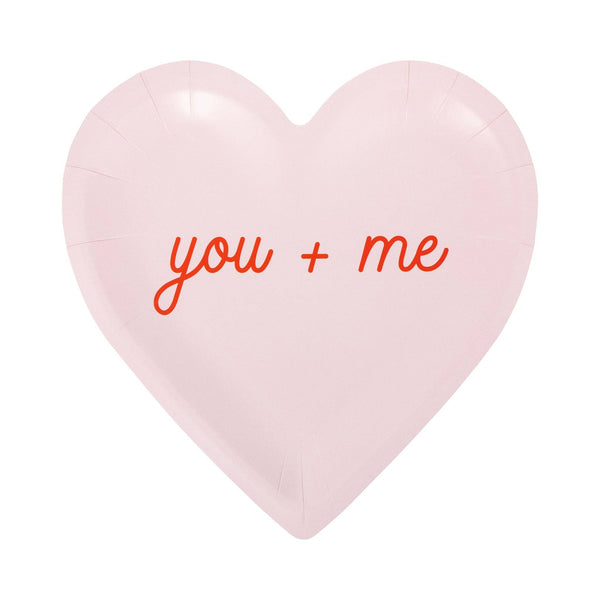 Conversation Heart Shaped Dessert Plate Set, 8pk