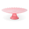 13" Scalloped Daisy Cake Stand - Salmon Rose