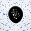 Black Gender Reveal 18" Latex Balloon - Blue1pk