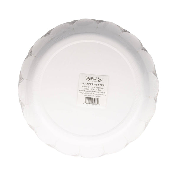 Acorns Scalloped Circle Paper Plate, 8pk