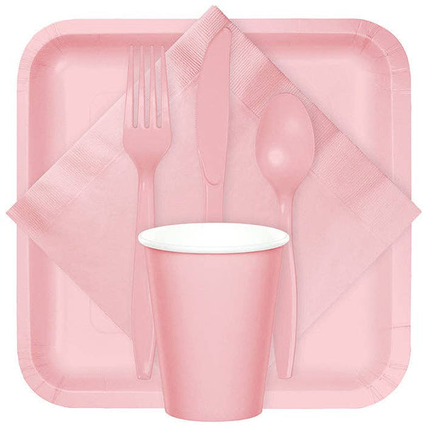 Classic Pink Assorted Plastic Cutlery, 24pk